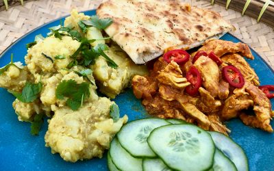 Indiase kip- en bloemkoolcurry