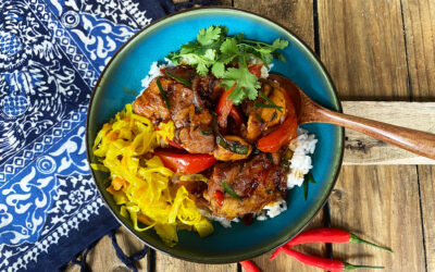Indonesische Ayam Blado. Pittige kip uit Sumatra.
